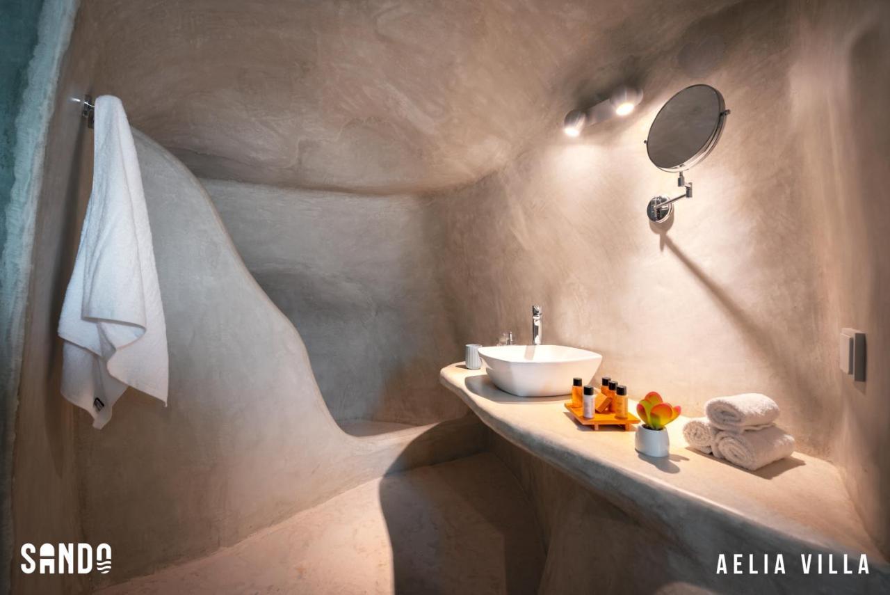 Sando Traditional Cave Villas With Jacuzzi And Sea View Vourvoúlos Zewnętrze zdjęcie
